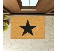 Garden Mile Grand paillasson en fibre de coco - Dos antidérapant en PVC - Pour intérieur et extérieur - Résistant aux intempéries - Robuste et écologique - 60 x 40 cm - Motif étoiles