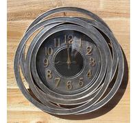 Garden Mile Grand Vintage Moderne Style Rétro Jardin Intérieur / Extérieur Horloge Murale Décorative Clôture Ornement Thermomètre Baromètre Montable Résistant aux Intempéries Station Météo Hygromètre