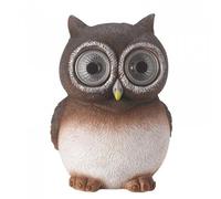 Garden Mile Lampe solaire en forme de chouette décorative en forme d'animal de la forêt, éclairage fantaisie à énergie solaire pour extérieur, résistant aux intempéries, statue en résine pour