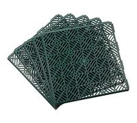 garden mile® Lot de 20 carreaux de terrasse modulaires antidérapants en plastique emboîtables résistants aux intempéries et antidérapants - Étanches, robustes et durables - Vert