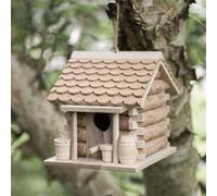 Garden Mile® Maison Oiseaux Exterieur en liège et en Bois à Suspendre pour Le Jardin décoration de Jardin nichoirs à Oiseaux Sauvages en liège.