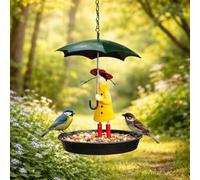 Garden Mile Mangeoires à oiseaux innovantes - Mangeoires décoratives pour petits oiseaux adaptées comme mangeoire à arachides ou mangeoire à graines d'oiseaux, mangeoire suspendue durable en métal