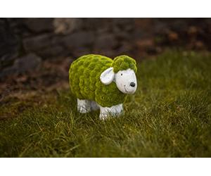 Garden Mile Statue de mouton floqué avec effet herbe, décorations de jardin d'animaux d'extérieur sur pied, statue de jardin et sculpture pour extérieur, intérieur, terrasse, pelouse, allée