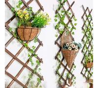 Garden Mile Support de plantes robuste en bois extensible pour plantes grimpantes, décoration de jardin, panneau de support pour fleurs, décoration murale, treillage mural, panneaux de clôture, 180 x