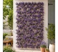 Garden Mile - Treillis artificiel avec feuilles vertes et rouges - Printemps et été - Décoration de jardin - Faux lierre grimpant - Avec treillis - 180 x 60 cm