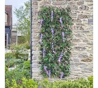 Garden Mile Treillis Feuilles et Fleurs de Glycine Artificielle Violette, Panneau pour Printemps et Été, Décoration de Jardin Grimpante