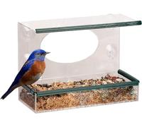 Garden Mile Unique TRANSPARENT suspendu PERSPEX écureuil étanche Fenêtre Mangeoire pour oiseaux verre visualisation Alimentation Station table graines ou Cacahuète avec Suspension Ventouse tasses