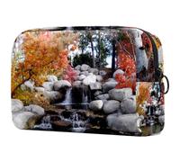 Garden Nature Trousse à cosmétiques pour femme, trousse de toilette de voyage, grande pochette de maquillage pratique avec fermeture éclair, multicolore, 18.5x7.5x13cm/7.3x3x5.1in, Trousse de toilette