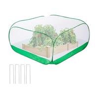 Garden Netting, Blueberry Plant Cover, Mesh Shield, Green, White, Heavy Duty Fine Weave, Easy Setup Protection Design, for Strawberry Bushes Berry Plants Garden Yard Use