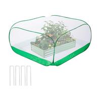 Garden Netting, Blueberry Plant Cover, Mesh Shield, Green, White, Heavy Duty Fine Weave, Easy Setup Protection Design, for Strawberry Bushes Berry Plants Garden Yard Use