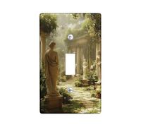 Garden Oasis Plaques de protection pour interrupteur de lumière/couvercles de sortie, sculptures en marbre serein pour accents muraux, plaques murales thermoplastiques, taille standard à bascule