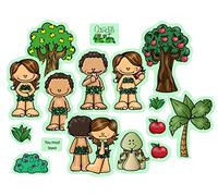 Garden of Eden Adam & Eve Ensemble de feutrine Bible pour planches de flanelle