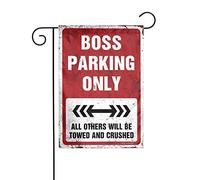 Garden Of The Flag Drapeau de jardin avec inscription « Boss Parking Only »