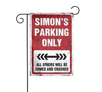 Garden Of The Flag Simon's Parking Only Drapeau de jardin amusant Drapeau de bienvenue