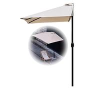 Garden Parasol 2x1m, 2,5x1,3 m de Demi-Parasol Semi-rectangulaire Parapluie , Parasol de Parasol de , Protected UV, osseux en Acier , avec manivelle, Facile à Utiliser - Pas de Base
