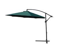 Garden Parasol Grand Vert 3,5m Cantilever Patio Parasol Parasol Sun Sun Shade Umbrella Idéal pour Le Parc, côté Plage, Garden Pool Garden Umbrel