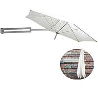 Garden Parasol Sun Parasol Umbrella Garden Parasols Wall Mount Patio Umbrella Outdoor Garden Balcony Tilting Sunshade Umbrella, Pole en Aluminium (Offwhite)