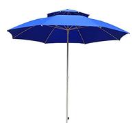 Garden Parasol Umbrella 2.2m with Crank Handle, Compact Sun Shade for Outdoor Patio Spaces, 8 Ribs,Without Tilt