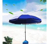 Garden Parasols Grand Parapluie de Plage extérieur Patio Ombre de Soleil en Acier Poteau de Soleil Compact pour Les Petits espaces de Patio extérieur Parasol Bleu (Base excl) Protection imperméable