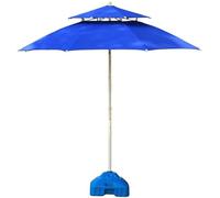Garden Parasols Patio Umbrellas Blue Double Top Patio Umbrella Yard, Perfect for Outdoor Garden, Beach Commercial Event
