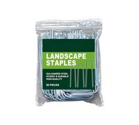 Garden Pegs - Landscape Stakes, 50 Pieces Galvanized Garden Ground Support Pins | Heavy Duty Lawn Stakes for Weed Barrier Fabric | Flexible Lighting Śtakes Backyard Fence Outdoor Camping