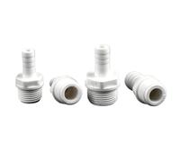 Garden pipe fitting 1 Pcs 1/2 3/4'' to 8~16mm White PVC Male Thread Connector Tank Air Pump Irrigation Water Hose Joints(G3I4 16mm)