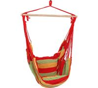 Hamac Suspendu Avec Coussin Rouge Jaune Vert En Bois En Coton Pour Le Jardin