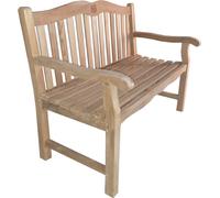 Garden Pleasure Banc ROMANG Banc de jardin 2 places en teck massif, non traité, largeur 120 cm.