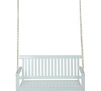 Garden Pleasure Banc suspendu en eucalyptus AUGUSTA Blanc Banc Banc de jardin