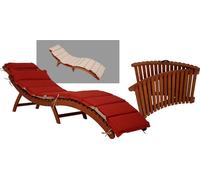 Garden Pleasure Chaise longue pliante NASSAU avec support Set de 2 Eucalyptus100% huilé 985087-2