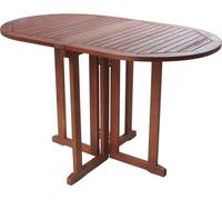 Garden Pleasure Table de balcon 'Baltimore' ovale, plateaux rabattables, 120x70cm