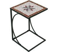Garden Pleasure Table de jardin Amarillo brune, grise, rouge, beige carrée 35,0 x 35,0 x 53,0 cm
