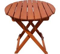 Garden Pleasure Table de jardin Balcon Table pliante en bois Table d'appoint Table ronde