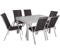 Garden Pleasure Table de jardin Lola grise carrée 90,0 x 90,0 / 180,0 x 75,0 cm
