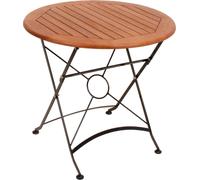 Garden Pleasure Table de jardin Vienne brune ronde 80,0 x 80,0 x 74,0 cm