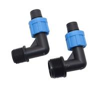 Garden Plumbing 10 Pcs Drip Tape 5/8" Lock Elbow - Make 90 Degree Turns in 1/2" External Thread Irrigation System Pipe Fittings (Diameter : 1/2'') Brass Hose