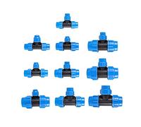 Garden Plumbing 20/25/32/40/50mm PVC PE Pipe Tee Reducer Water Divider Agricultural Garden Irrigation Pipe Blue (Color : 40 x 32 x 40) Brass Hose