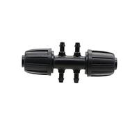 Garden Plumbing 20 Pieces of 1/2" Hose to 4/7mm Hose Interface Locking T-Shaped Four-Way Connector Garden Irrigation Water Pipe Hose Distributor (Color : Black)