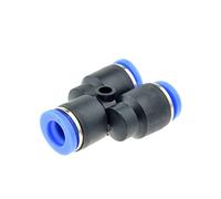 Garden Plumbing Pneumatic Fittings Air Quick Couplings Connectors 8mm 10mm 6mm 4mm 12mm Water Tubes Push-in Tubes Flow Control Crane Couplings (Color : PY, Size : 10mm-6mm (a-b))