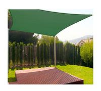 Garden Rectangle Sun Shade Sail, Couverture de Silence de Soleil imperméable auvent auvent Bloc UV à 90% avec Corde Gratuite pour Balcon de Patio extérieur Plage de Gaze - Vert foncé