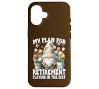 Garden Retirement Gnome For Retired Dad Playing In The Dirt Coque pour iPhone 16