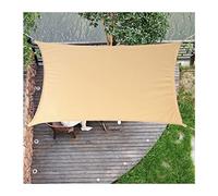 Garden Sail Sun Shade Sail Outdoor Arrefproof Toile Sun Sun Shade Net Suncreen AUvent Bloc UV Bloc étanche Shelter Sun Shelter pour Garden Patio Camping Carport Yard, Couleur de Sable