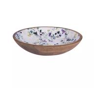 GARDEN Saladier Coupe en manguier et intérieur émaillé D38 TABLE PASSION
