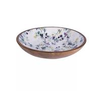 GARDEN Saladier Coupe en manguier et intérieur émaillé D44 TABLE PASSION
