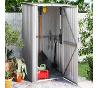 Abri de Jardin Hangar de Stockage Abri de Rangement Remise à Outils Maison de Rangement Extérieur Gris 118,5x97x209,5 150900