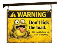 Garden Signs For Outside | Safe Funny Don't Lick The Toad Decor | Lightweight And Versatile Funny Garden Signs,Practical Present For Patio Lawn Front Backyard Garage Outdoor Yard Porch