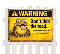 Garden Signs For Outside | Safe Funny Don't Lick The Toad Decor | Lightweight And Versatile Funny Garden Signs,Practical Present For Patio Lawn Front Backyard Garage Outdoor Yard Porch
