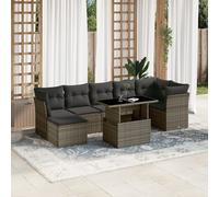 Salon de jardin resine tressee gris 8 pieces 100.0 x 55 x 73 7 personnes