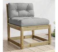 Garden Sofa Set with Cushions, Pressure Treated Pine Wood Outdoor Patio Furniture, Modular Sectional Lounge Seating for Terrace, Backyard, 130kg Capacity, Water-Resistant, Easy Assembly, Grey