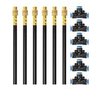 Garden Spray Nozzles - Brass Atomizer for Lawn Care | Adjustable DC Nozzle with PE Flexible Boom, Quick Plug Interface, Anti Rust Anti Clog Design, Outdoor Greenhouse Irrigation, Cooling Dust Removal